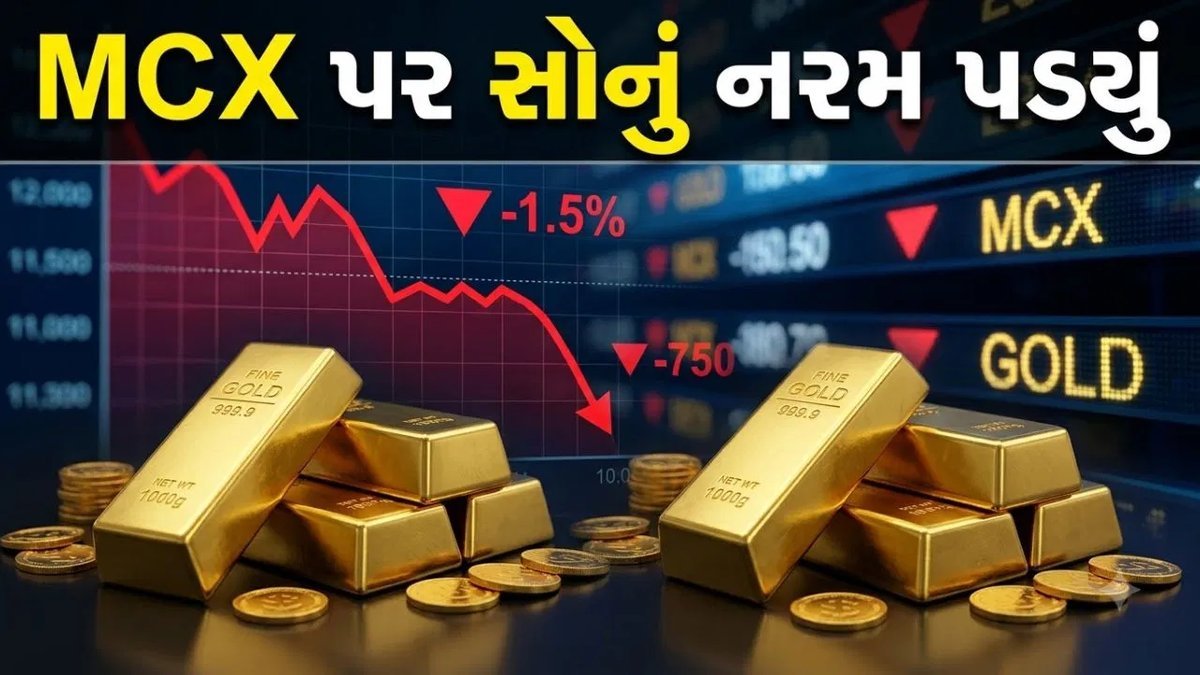 MCX પર સોનાના ભાવમાં ઘટાડો: શોર્ટ બિલ્ડઅપથી 0.41% નીચે