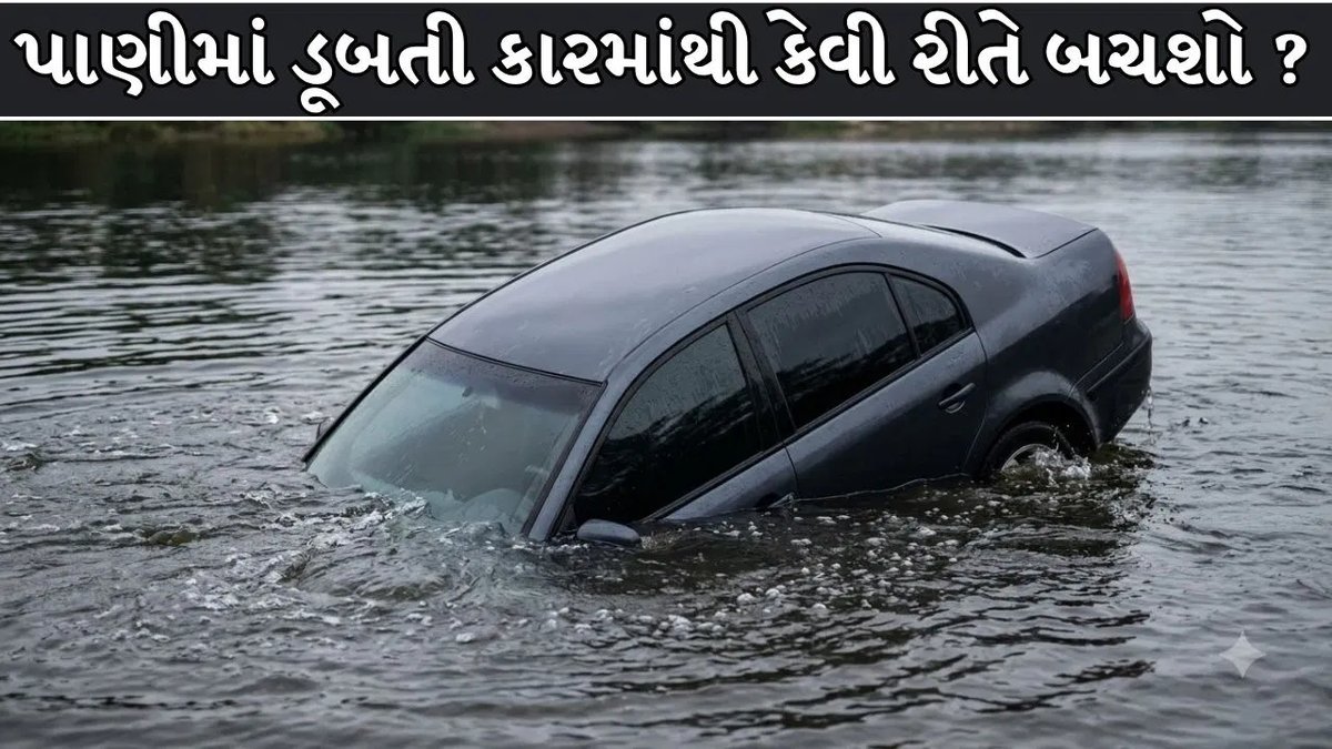 પાણીમાં ડૂબતી કારમાંથી બચવા દરવાજો ન ખોલો, આ 3 રીતે જીવ બચાવો