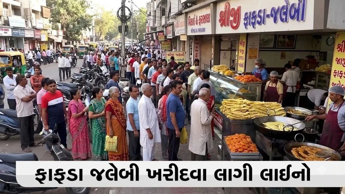 દશેરા પર ફાફડા-જલેબીની ધૂમ, અમદાવાદ-વડોદરા-સુરતમાં લાંબી કતારો, ભાવવધારા છતાં ઉત્સાહ યથાવત
