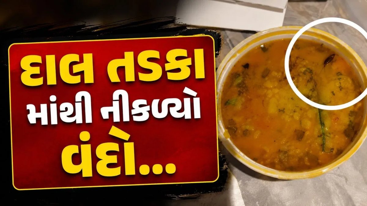 સુરતની રાધાકૃષ્ણ હોટલ પર દાલ તડકામાં મૃત વંદો મળતાં ₹5,000નો દંડ