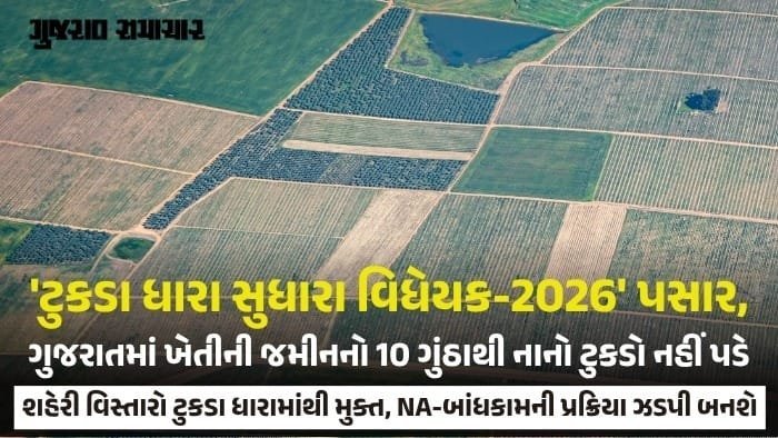 ટુકડા ધારામાં મોટો સુધારો: 1948થી 2026 સુધીના જૂના કેસો દંડ વગર નિયમિત થશે