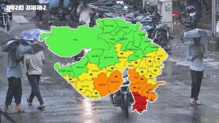 ગુજરાતમાં 12થી 15 સપ્ટેમ્બર ભારેથી અતિભારે વરસાદની આગાહી: 20 જિલ્લામાં રેડ-ઓરેન્જ એલર્ટ